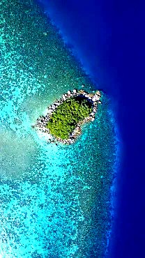 Aerial drone shot of a Koh Lipe dive site